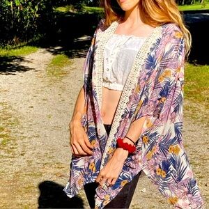 Rewind Floral Boho Kimono Duster